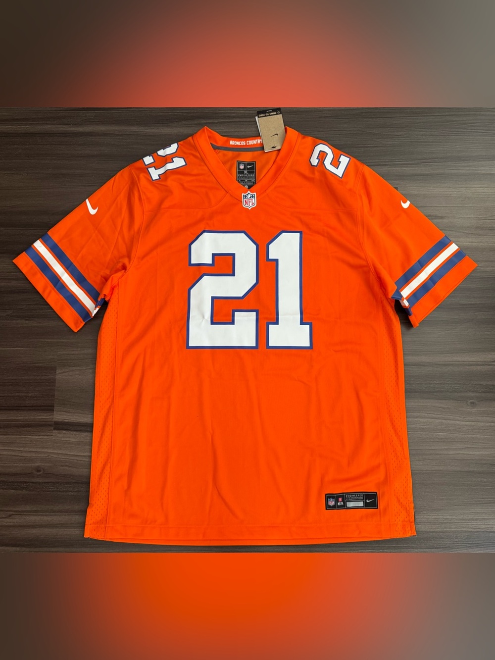 Nike Denver Broncos Riley Moss #21 NFL Engineered Home Jersey Men XL NWT